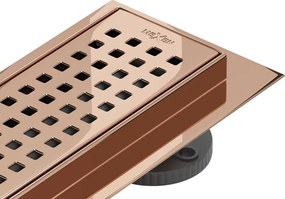 Mexen Flat 360° M08 odpływ liniowy obrotowy 50 cm, różowe złoto - 1625050-40