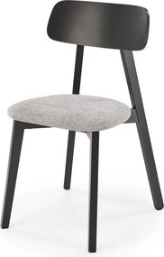 Drewniane krzesło w stylu retro z tapicerowanym siedziskiem Hylo Halmar