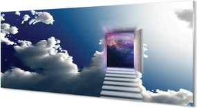 Panel Szklany Surrealistyczna Wizja: Oko i Schody