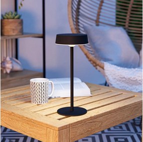 Eglo 75876-LED Lampa stołowa SIMERI, ściemnialna, ładowana energią słoneczną, LED/3W/5V 1800mAh IP44, czarna