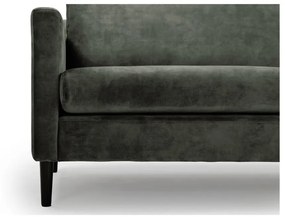 Zielonoszara sofa z aksamitnym obiciem Scandic Adagio, szer. 220 cm