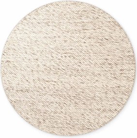 Beżowo-naturalny wełniany okrągły dywan tkany ręcznie ø 160 cm Lyon Beans – Elle Decoration