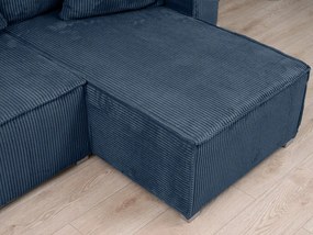 Rozkładana narożna sofa SMART COSARO granatowa, dwustronna + 2 poduszki GRATIS