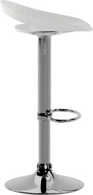 Glen - Biały stołek polipropylenowy - zestaw 2 szt.