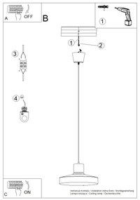 Lampa wisząca BILO beżowa SOLLUX  LIGHTING