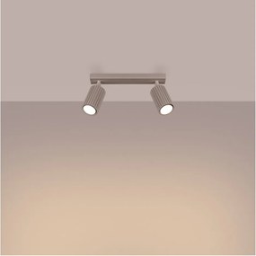 Szarobrązowa metalowa lampa punktowa 6,5x30 cm Gleam – Sollux