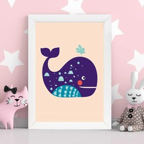 Obrazek dziecięcy 24x29 cm Whale – Wallity