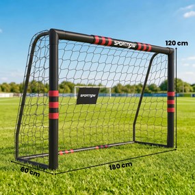 SPORTNOW Bramka do ogrodu 1,8 x 1,2 m dla młodzieży i dorosłych, solidna bramka outdoor z siatką, wyściółką, kotwami ziemnymi | Aosom PL