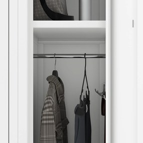 Szafka pracownicza metalowa socjalna czterokomorowa biała: KACPER II, 600 x 1800 x 500 mm