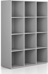 Regał FRAME, dolny, 3 kolumny, 1735 x 1299 x 450 mm, szary