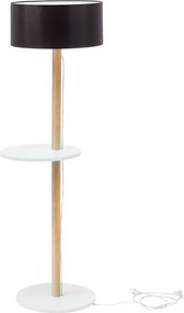 Lampa stojąca Ufo biała, czarny