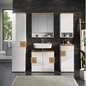 Zestaw mebli łazienkowych biały 73x37x64 eden