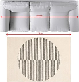 Dywan Sevilla paper white/grey 120x170cm