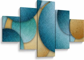 Obraz kręgów abstrakcji (125x70 cm)