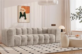 Sofa czteroosobowa BALOO, tkanina szenilowa + bukla, Beżowy