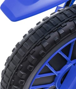 HOMCOM Motocykl Dla Dzieci, Elektryczny Motocykl, 45 Min Czas Jazdy, z Kołami Pomocniczymi, od 3 lat, niebieski+biały, 106,5 x 51,5 x 68 cm