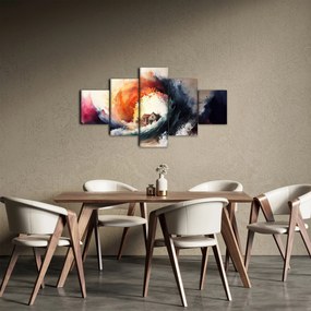 Obraz - W wirze powodzi, akwarela (125x70 cm)