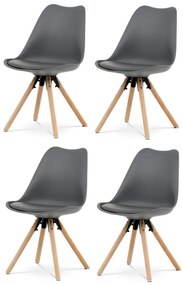 Zestaw krzeseł do jadalni CT-762 GREY, 4 szt.