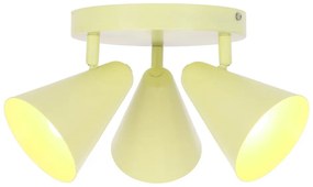 Żółta lampa sufitowa z metalowym kloszem 34x34 cm Amor – Candellux Lighting