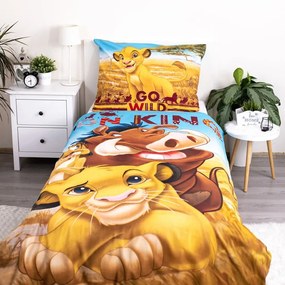 Bawełniana pościel dziecięca jednoosobowa 140x200 cm Lion King – Jerry Fabrics