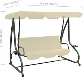 Huśtawka ogrodowa z baldachimem - Isamin 3X