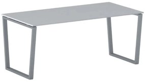 Biurko PRIMO IMPRESS, 180x90 cm, szaro-srebrna podstawa, szary