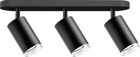 LED RGBW ściemnialna łazienkowa oprawa punktowa TURYN 3xGU10/6W/230V IP44 czarna