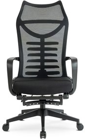 Fotel Biurowy Ergonomiczny Obrotowy z Podnóżkiem ACTON Czarny