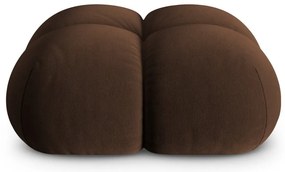 Ciemnobrązowy aksamitny podnóżek Loretto – Cosmopolitan Design