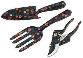 Garvia Zestaw narzędzi ogrodniczych 3 szt. DarkFlowers