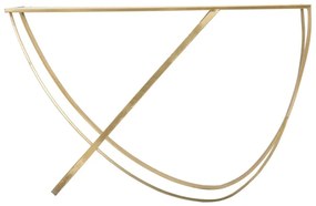 Konsola w czarno-złotym kolorze ze szklanym blatem 40x120 cm Ring – Mauro Ferretti