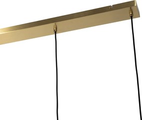 Lampa wisząca w stylu art deco złota ze szkłem 4-punktowa - Laura