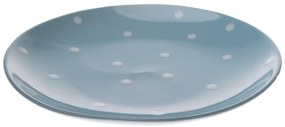 Błękitny talerz ceramiczny Dakls Dottie, ø 25 cm