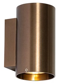 Inteligentny Kinkiet / Lampa scienna Ciemny Brąz Okrągły 2-punktowy z 2 Wifi GU10 50mm - Sandy Nowoczesny Oswietlenie wewnetrzne