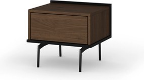 Szafka nocna Zenar z szufladą 50 cm - orzech elegant / czarny