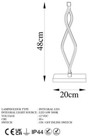 Lampa stołowa LED w kolorze złota (wysokość 48 cm) Zozo – Opviq lights