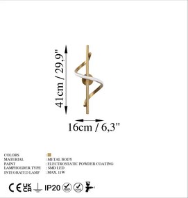Kinkiet lampa ścienna Lıkma - 13511, złoty