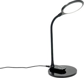 Lampa stołowa i ścienna czarna w komplecie z LED i ściemniaczem dotykowym - Joni