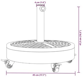 Okrągła podstawa na kółkach do parasola ogrodowego - Givero 3X