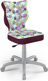 Ergonomiczne krzesło dla młodzieży Petit Grey rozmiar 6 (159-188 cm) wzory