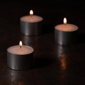 Białe świeczki tea light, bez zapachów, białe, 100 sztuk