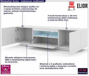 Szafka rtv stojąca lub wisząca biały mat Fiteri 14X