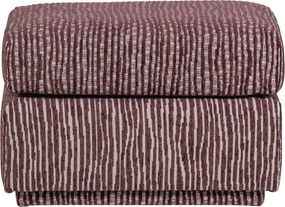 Bordowy tapicerowany podnóżek Lou – WOOOD