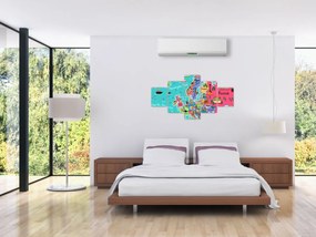 Obraz - Dziecięca mapa Europy (125x70 cm)