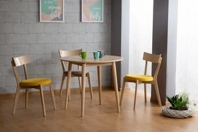 Krzesło drewniane NELSON dąb miodowy/ szare SIGNAL