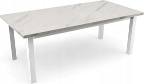 STÓŁ PROSTOKĄTNY NOWOCZESNY Biały Laminat 80x140/180 cm + nogi drewniane