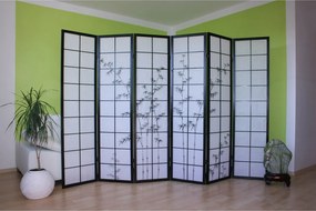 Przegroda pokojowa 264x2x179 cm czarna Shoji