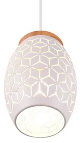 Biała lampa wisząca ø 15 cm Bidar – Trio