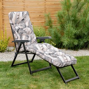 Leżak ogrodowy z podnóżkiem Lena Lounger Black Edition G057-06PB PATIO