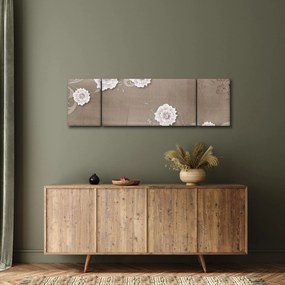 Obraz - Draperie z kwiatami (170x50 cm)
